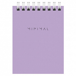 Блокнот МАЛЫЙ ФОРМАТ А7 75х105 мм, 40 л., гребень, картон, клетка, BRAUBERG "Minimal Pastel", 116431