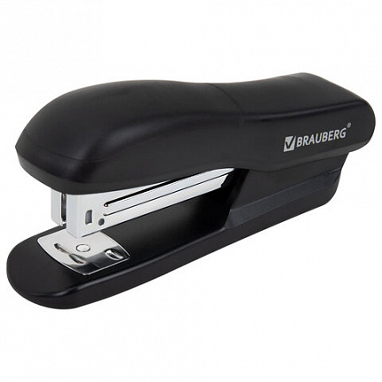 Степлер №24/6, 26/6 BRAUBERG "SX-39", до 25 листов, черный, 228590