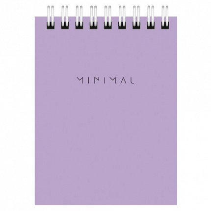 Блокнот МАЛЫЙ ФОРМАТ А7 75х105 мм, 40 л., гребень, картон, клетка, BRAUBERG "Minimal Pastel", 116431