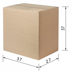 Гофрокороб, длина 370 мм х ширина 270 мм х высота 370 мм, марка Т22, профиль В, FEFCO 0201 / ГОСТ, исполнение А, 440056