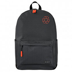 Рюкзак HEIKKI ENERGETIC (ХЕЙКИ) универсальный, эргономичный, "Recycle", черно-серый, 43х30х16 см, 272532