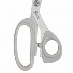 Ножницы портновские 230 мм, КЛАССИЧЕСКИЕ, серые, пластиковые ручки, ОСТРОВ СОКРОВИЩ, 665602