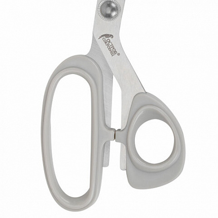 Ножницы портновские 230 мм, КЛАССИЧЕСКИЕ, серые, пластиковые ручки, ОСТРОВ СОКРОВИЩ, 665602