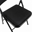 Стул складной BRABIX "Golf Plus CF-003 КОМФОРТ", чёрный каркас, чёрная ткань, 532889