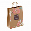Крафт-пакет бумажный "Для тебя" 22х12х25 см, с кручеными ручками, плотность 80 г/м2, 110562