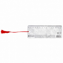 Закладка для книг с линейкой 3D ОБЪЕМНАЯ BRAUBERG, "Котята", с декоративным шнурком-завязкой, 125762