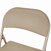Стулья складные BRABIX "Golf Plus CF-003" КОМФОРТ, КОМПЛЕКТ 4шт., бежевый каркас, кожзам бежевый, 533033