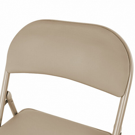 Стулья складные BRABIX "Golf Plus CF-003" КОМФОРТ, КОМПЛЕКТ 4шт., бежевый каркас, кожзам бежевый, 533033