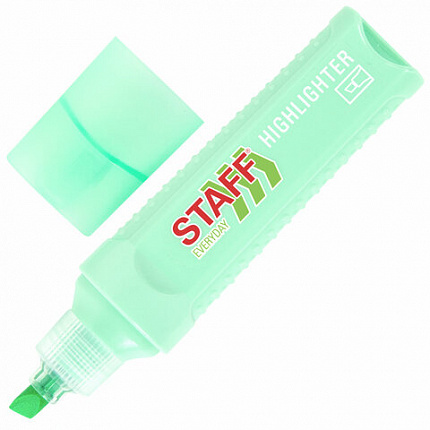 Набор текстовыделителей 4 ПАСТЕЛЬНЫХ ЦВЕТА, STAFF "EVERYDAY HL-707", линия 1-5 мм, скошенный наконечник, 152549