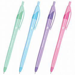 Ручка шариковая автоматическая масляная BRAUBERG "DUAL COLOR", СИНЯЯ, игольчатый наконечник 0,7 мм, линия письма 0,35 мм, 144327