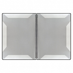 Папка-тетрадь для нот А4, 20 вкладышей на 40 страниц, на гребне, пластик, ЧЕРНАЯ, BRAUBERG, 404643