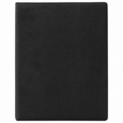 Тетрадь на кольцах А5 (180х220 мм), 80 листов, обложка ПВХ, клетка, BRAUBERG, черный, 403909