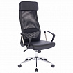 Кресло офисное BRABIX "Flight R EX-541", хром, экокожа, сетка, черное, 532516