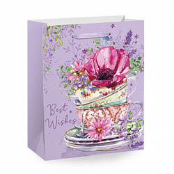 Пакет подарочный (1 штука) 33х13х45 см (XL), "Flower Mix", ассорти, глиттер, фольга, ЗОЛОТАЯ СКАЗКА, 700825