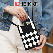 Сумочка-органайзер повседневная HEIKKI KNIT (ХЕЙКИ) кросс боди, вязаная, 17х12х5 см, "Black&White", 273793