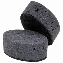 Губки для посуды 9,5х6,5х3,5 см, КОМПЛЕКТ 6 шт., OVAL BLACK, КРУПНОПОРИСТЫЙ поролон с абразивным слоем, LAIMA, 608649