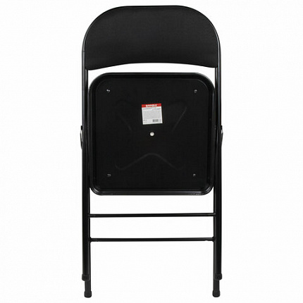 Стул складной BRABIX "Golf Plus CF-003 КОМФОРТ", чёрный каркас, чёрная ткань, 532889