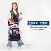 Ранец BRAUBERG SHINY, 2 отделения, с брелоком, "Улыбающийся котик", 38х28х14 см, 272040