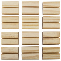 Ценникодержатель деревянный (ценники, реклама, фото) 4х3х2 см, КОМПЛЕКТ 12 шт., BRAUBERG, 291312