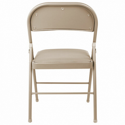 Стулья складные BRABIX "Golf Plus CF-003" КОМФОРТ, КОМПЛЕКТ 4шт., бежевый каркас, кожзам бежевый, 533033