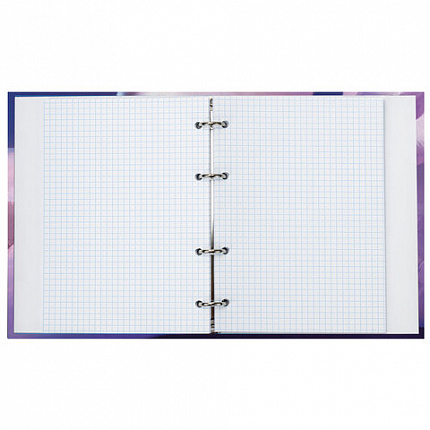 Тетрадь на кольцах А5 (165х215 мм), 160 листов, твердый картон, клетка, BRAUBERG, Мечты, 404092