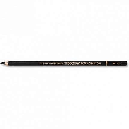 Карандаш угольный KOH-I-NOOR, 1шт., "Gioconda" EXTRA, черный, B, 8811002003KS