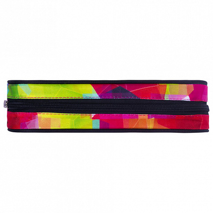 Пенал-косметичка BRAUBERG овальный, полиэстер, "Geometry", 22х9х5 см, 229272