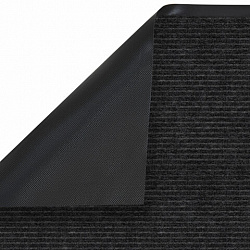 Коврик придверный 80х120 см, ЧЕРНЫЙ, влаго-грязезащитный, 450 г/м2, ребристый, PRIMILA (ПРИМИЛА) EXTRA, 701030