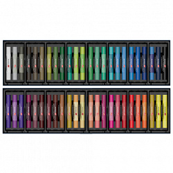 Пастель масляная BRAUBERG ART "Секреты художника", УТОЛЩЕННАЯ, 48 цветов, круглое сечение, 182102