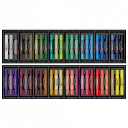 Пастель масляная BRAUBERG ART "Секреты художника", УТОЛЩЕННАЯ, 48 цветов, круглое сечение, 182102