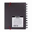 Блокнот МАЛЫЙ ФОРМАТ А6 105х148 мм, 150 л., гребень, пластик, клетка, BRAUBERG, "Black Jack", 125388