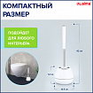 Ершик для унитаза силиконовый STANDART TYPE (овальный) напольный, с пинцетом, LAIMA, 608132