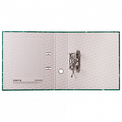 Папка-регистратор STAFF "Basic" БЮДЖЕТ с мраморным покрытием, 70 мм, без уголка, зеленая, 229620