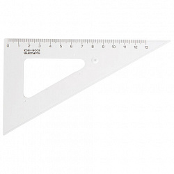 Набор чертежный малый KOH-I-NOOR (линейка 20 см, 2 треугольника, транспортир), прозрачный, европодвес, 750950, 075095000000RU