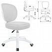 Кресло детское BRABIX KIDS "MG-230", без подлокотников, сетка/ткань TW, серое, 533321