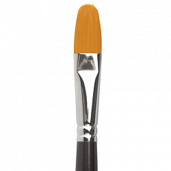 Кисть художественная профессиональная BRAUBERG ART CLASSIC, синтетика жесткая, овальная, № 14, длинная ручка, 200683