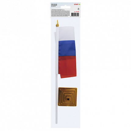 Флаг России настольный 14х21 см, без герба, BRAUBERG/STAFF, 550184, RU22