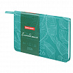 Еженедельник датированный 2026 МАЛЫЙ ФОРМАТ 95х155 мм, А6, BRAUBERG "Foliage", под кожу, бирюза, 117197