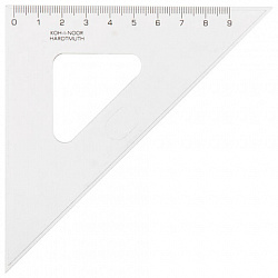 Набор чертежный малый KOH-I-NOOR (линейка 20 см, 2 треугольника, транспортир), прозрачный, европодвес, 750950, 075095000000RU