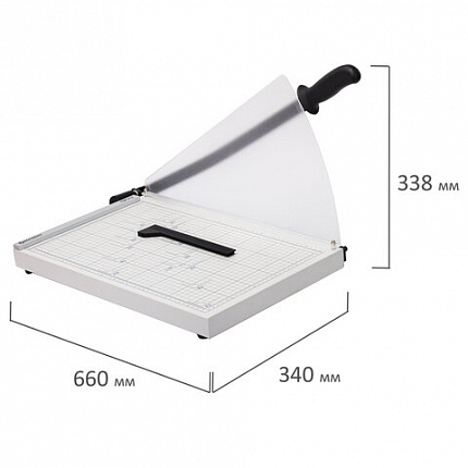 Резак сабельный BRAUBERG KATANA TSM-312, А3, на 12 л., длина реза 440 мм, металлическое основание, защитный экран, 532984