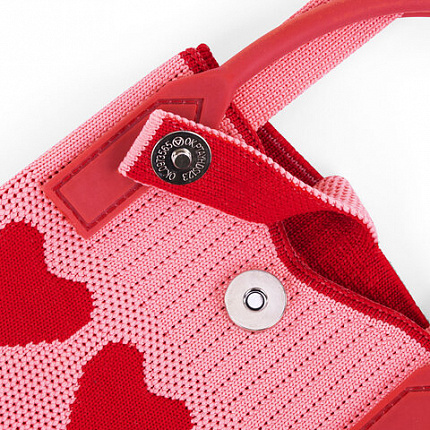 Сумочка-органайзер повседневная HEIKKI KNIT (ХЕЙКИ) кросс боди, вязаная, 17х12х5 см, "Hearts", 273795