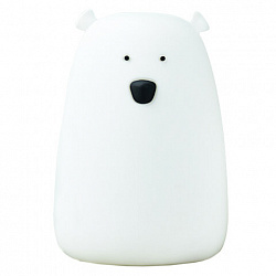 Ночник силиконовый LED "Медведь" 111x111x160 мм, белый свет/RGB, таймер, USB, аккумулятор 1200 мАч, DASWERK (ДАСВЕРК), 238938