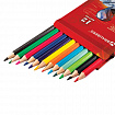 Карандаши цветные BRAUBERG "Star Patrol", 12 цветов, шестигранные, грифель 3 мм, натуральное дерево, 180532