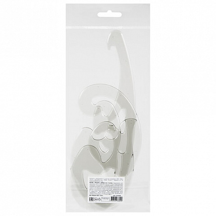 Лекало, НАБОР 3 шт., ОСТРОВ СОКРОВИЩ, 25 см, 17 см, 12 см, тонированные, европодвес, 210784