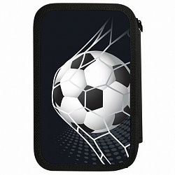 Пенал ПИФАГОР, 3 отделения, ламинированный картон, 19х11 см, "Ball kick", 272253