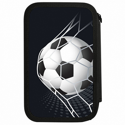 Пенал ПИФАГОР, 3 отделения, ламинированный картон, 19х11 см, "Ball kick", 272253