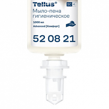 Картридж с жидким мылом-пеной одноразовый Tellus/TORK (Система S4) Advanced, гигиенический эффект, 1 л, 520821