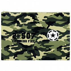 Папка для тетрадей ПИФАГОР А4, 1 отделение, ПВХ, на молнии, ассорти "Camouflage", 32x23 см, 273830