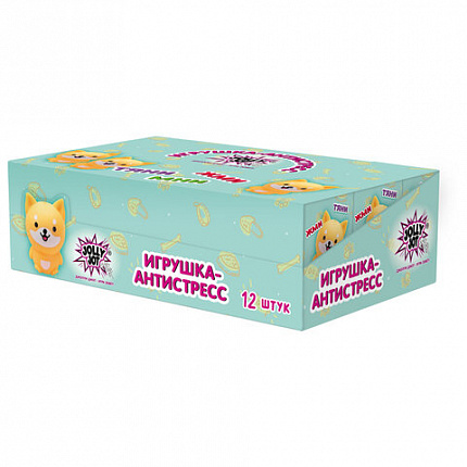 Игрушка-антистресс "ВЕСЁЛЫЙ ПЁСИК", 5х8 см, дисплей, JOLLY JOT (ДЖОЛЛИ ДЖОТ), 665802