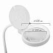 Лупа настольная с LED-ПОДСВЕТКОЙ, диаметр 110 мм, увеличение 3, корпус белый, BRAUBERG, 455930